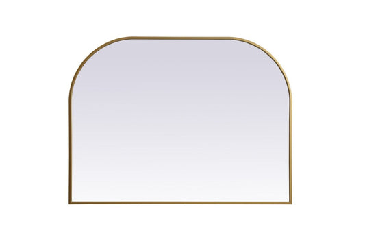 Elegant Furniture & Lighting - Blaire Metal Frame Arch Mirror 40x30 Inch in Brass - MR1B4030BRS veiw 1