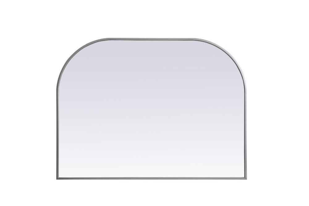 Elegant Furniture & Lighting - Blaire Metal Frame Arch Mirror 40x30 Inch in Silver - MR1B4030SIL veiw 1