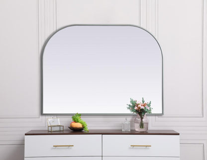 Elegant Furniture & Lighting - Blaire Metal Frame Arch Mirror 40x30 Inch in Silver - MR1B4030SIL veiw 4