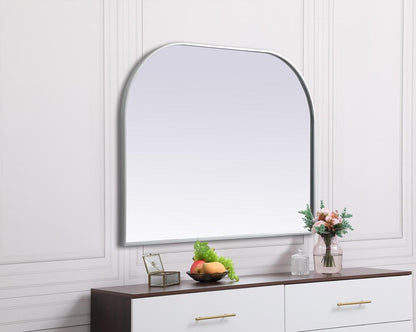 Elegant Furniture & Lighting - Blaire Metal Frame Arch Mirror 40x30 Inch in Silver - MR1B4030SIL veiw 5