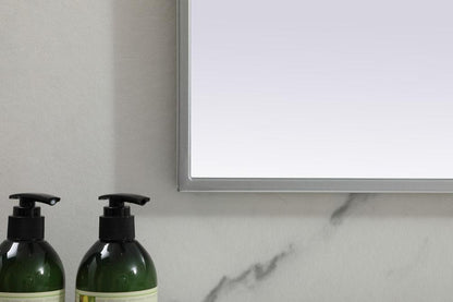 Elegant Furniture & Lighting - Blaire Metal Frame Arch Mirror 40x30 Inch in Silver - MR1B4030SIL veiw 6
