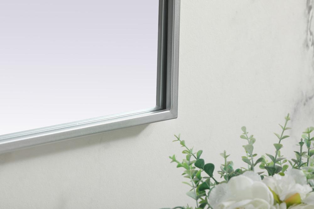 Elegant Furniture & Lighting - Blaire Metal Frame Arch Mirror 40x30 Inch in Silver - MR1B4030SIL veiw 7