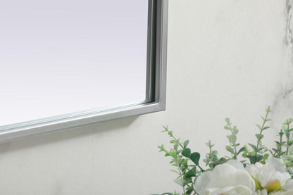 Elegant Furniture & Lighting - Blaire Metal Frame Arch Mirror 40x30 Inch in Silver - MR1B4030SIL veiw 7