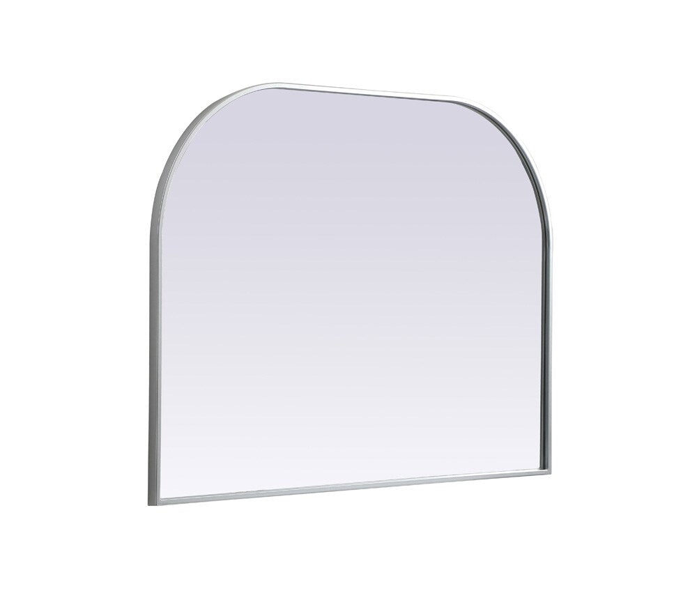 Elegant Furniture & Lighting - Blaire Metal Frame Arch Mirror 40x30 Inch in Silver - MR1B4030SIL veiw 8