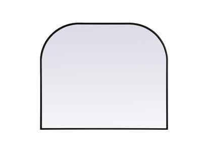 Elegant Furniture & Lighting - Blaire Metal Frame Arch Mirror 40x34 Inch in Black - MR1B4034BLK veiw 1