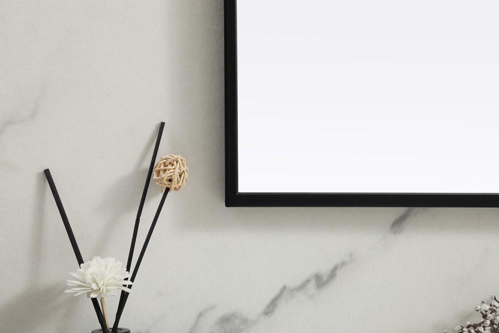 Elegant Furniture & Lighting - Blaire Metal Frame Arch Mirror 40x34 Inch in Black - MR1B4034BLK veiw 6
