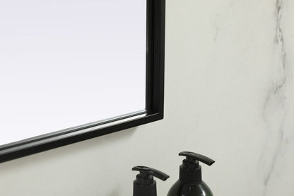 Elegant Furniture & Lighting - Blaire Metal Frame Arch Mirror 40x34 Inch in Black - MR1B4034BLK veiw 7