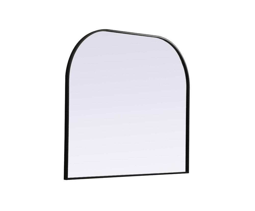 Elegant Furniture & Lighting - Blaire Metal Frame Arch Mirror 40x34 Inch in Black - MR1B4034BLK veiw 8
