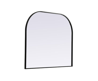 Elegant Furniture & Lighting - Blaire Metal Frame Arch Mirror 40x34 Inch in Black - MR1B4034BLK veiw 8