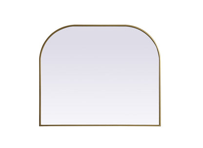Elegant Furniture & Lighting - Blaire Metal Frame Arch Mirror 40x34 Inch in Brass - MR1B4034BRS veiw 1