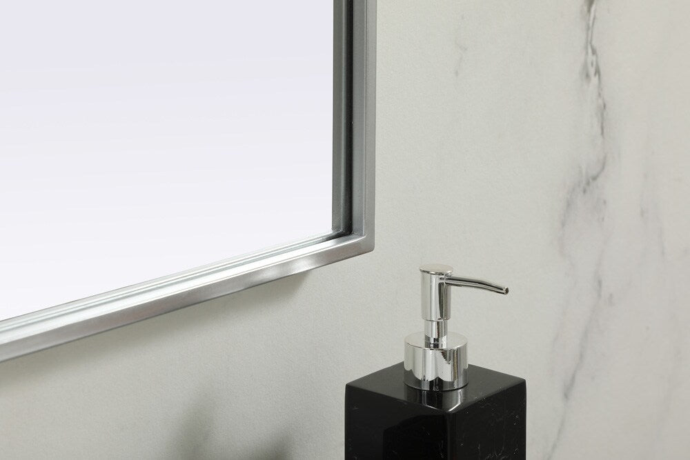 Elegant Furniture & Lighting - Blaire Metal Frame Arch Mirror 40x34 Inch in Silver - MR1B4034SIL veiw 7