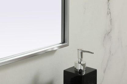 Elegant Furniture & Lighting - Blaire Metal Frame Arch Mirror 40x34 Inch in Silver - MR1B4034SIL veiw 7