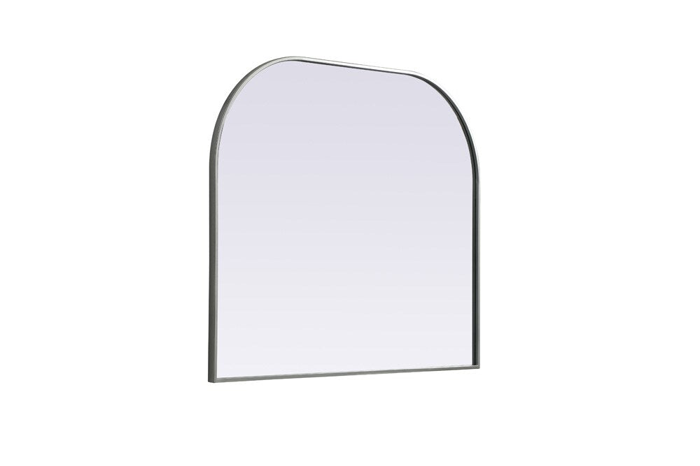 Elegant Furniture & Lighting - Blaire Metal Frame Arch Mirror 40x34 Inch in Silver - MR1B4034SIL veiw 8
