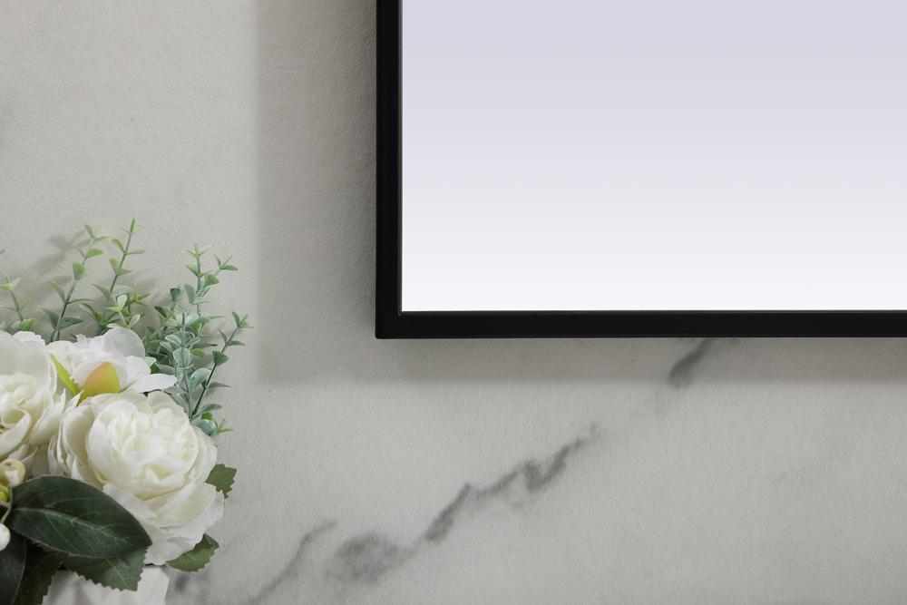 Elegant Furniture & Lighting - Blaire Metal Frame Arch Mirror 40x38 Inch in Black - MR1B4038BLK veiw 6