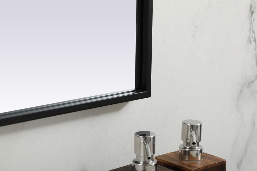 Elegant Furniture & Lighting - Blaire Metal Frame Arch Mirror 40x38 Inch in Black - MR1B4038BLK veiw 7