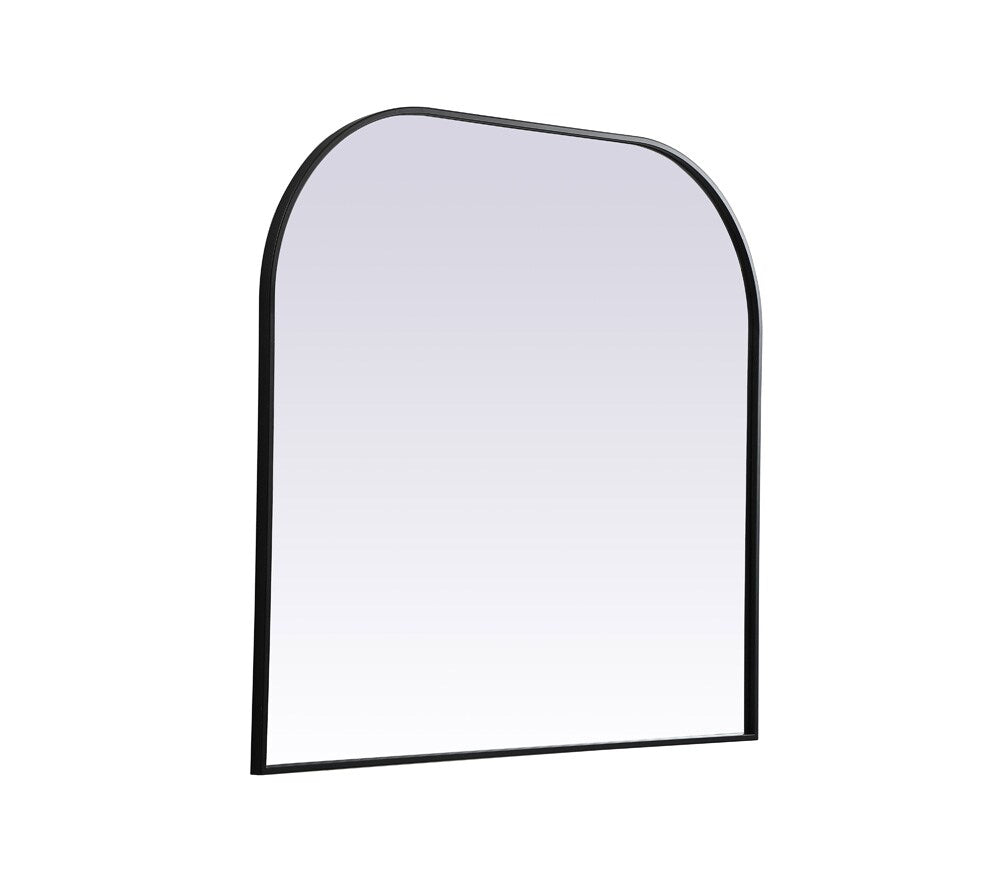 Elegant Furniture & Lighting - Blaire Metal Frame Arch Mirror 40x38 Inch in Black - MR1B4038BLK veiw 8