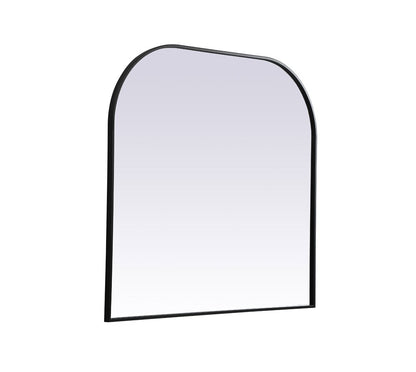 Elegant Furniture & Lighting - Blaire Metal Frame Arch Mirror 40x38 Inch in Black - MR1B4038BLK veiw 8