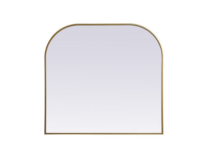 Elegant Furniture & Lighting - Blaire Metal Frame Arch Mirror 40x38 Inch in Brass - MR1B4038BRS veiw 1