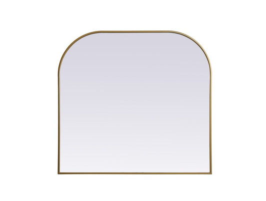 Elegant Furniture & Lighting - Blaire Metal Frame Arch Mirror 40x38 Inch in Brass - MR1B4038BRS veiw 1