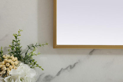 Elegant Furniture & Lighting - Blaire Metal Frame Arch Mirror 40x38 Inch in Brass - MR1B4038BRS veiw 6