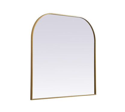 Elegant Furniture & Lighting - Blaire Metal Frame Arch Mirror 40x38 Inch in Brass - MR1B4038BRS veiw 8