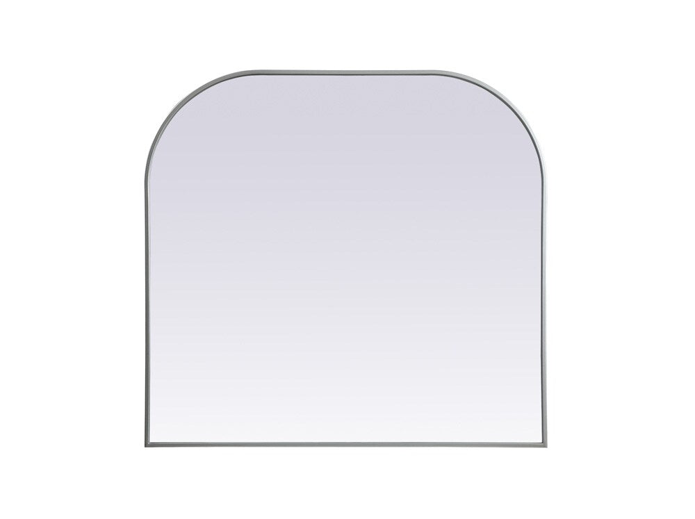 Elegant Furniture & Lighting - Blaire Metal Frame Arch Mirror 40x38 Inch in Silver - MR1B4038SIL veiw 1