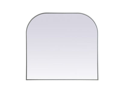 Elegant Furniture & Lighting - Blaire Metal Frame Arch Mirror 40x38 Inch in Silver - MR1B4038SIL veiw 1