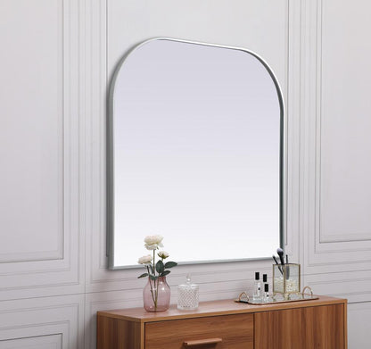 Elegant Furniture & Lighting - Blaire Metal Frame Arch Mirror 40x38 Inch in Silver - MR1B4038SIL veiw 5