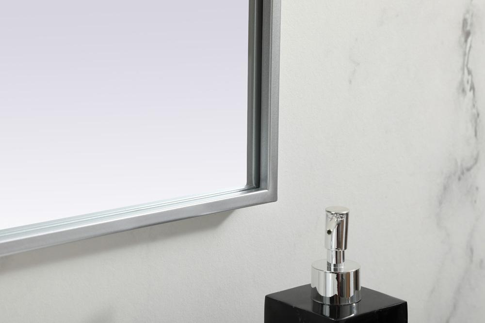 Elegant Furniture & Lighting - Blaire Metal Frame Arch Mirror 40x38 Inch in Silver - MR1B4038SIL veiw 7