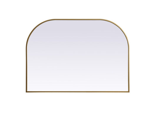 Elegant Furniture & Lighting - Blaire Metal Frame Arch Mirror 42x30 Inch in Brass - MR1B4230BRS veiw 1