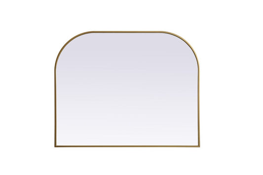 Elegant Furniture & Lighting - Blaire Metal Frame Arch Mirror 42x34 Inch in Brass - MR1B4234BRS veiw 1