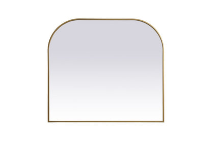 Elegant Furniture & Lighting - Blaire Metal Frame Arch Mirror 42x38 Inch in Brass - MR1B4238BRS veiw 1