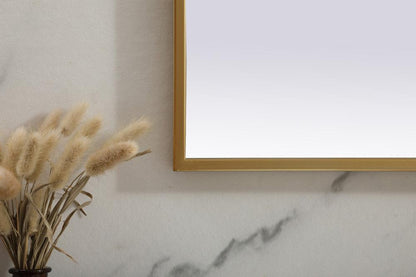 Elegant Furniture & Lighting - Blaire Metal Frame Arch Mirror 42x38 Inch in Brass - MR1B4238BRS veiw 6