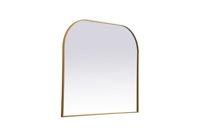 Elegant Furniture & Lighting - Blaire Metal Frame Arch Mirror 42x38 Inch in Brass - MR1B4238BRS veiw 8