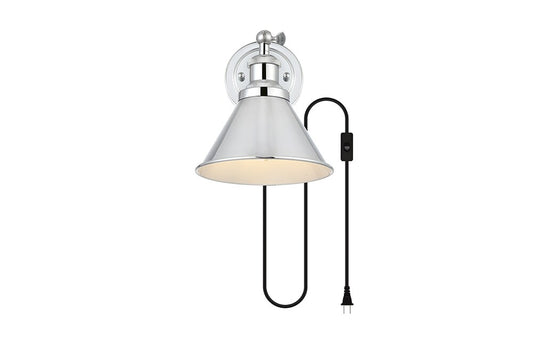 Elegant Furniture & Lighting - Blaise 1 light Chrome plug in wall sconce - LD7329W7CH veiw 1
