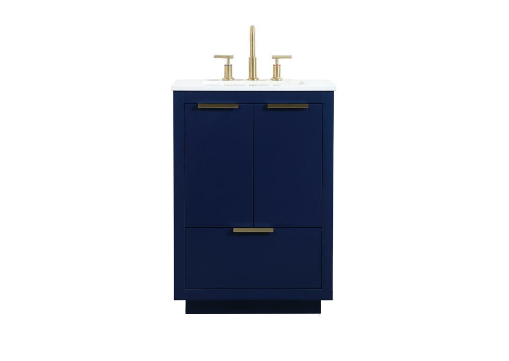Elegant Furniture & Lighting - Blake 24 inch Single bathroom vanity in blue - VF19424BL veiw 1