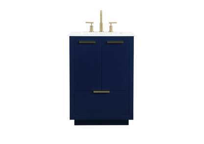 Elegant Furniture & Lighting - Blake 24 inch Single bathroom vanity in blue - VF19424BL veiw 1