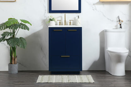 Elegant Furniture & Lighting - Blake 24 inch Single bathroom vanity in blue - VF19424BL veiw 2