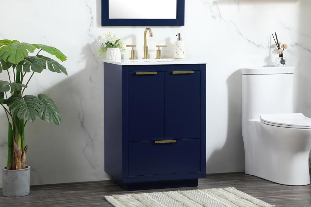 Elegant Furniture & Lighting - Blake 24 inch Single bathroom vanity in blue - VF19424BL veiw 9