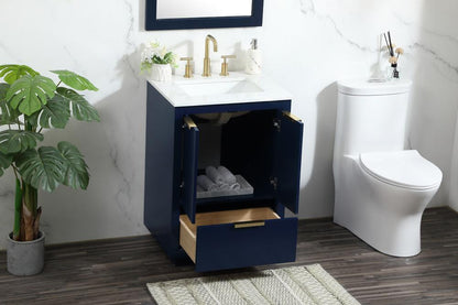 Elegant Furniture & Lighting - Blake 24 inch Single bathroom vanity in blue - VF19424BL veiw 10