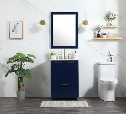 Elegant Furniture & Lighting - Blake 24 inch Single bathroom vanity in blue - VF19424BL veiw 11