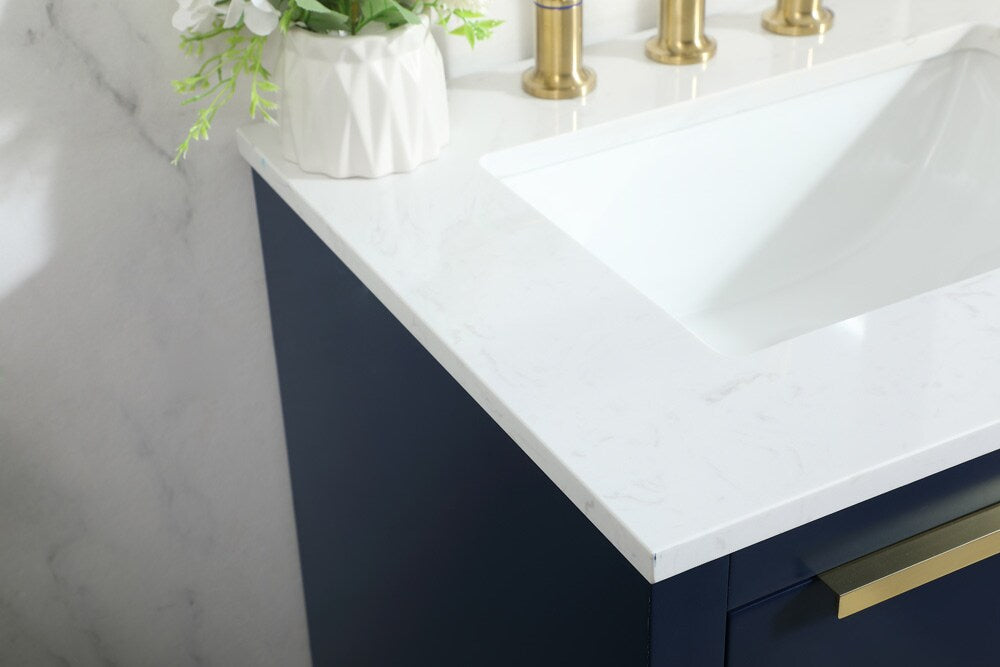 Elegant Furniture & Lighting - Blake 24 inch Single bathroom vanity in blue - VF19424BL veiw 12