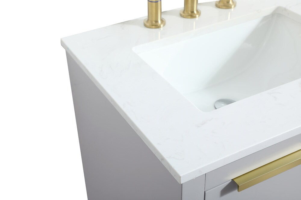 Elegant Furniture & Lighting - Blake 24 inch Single bathroom vanity in grey - VF19424GR veiw 4