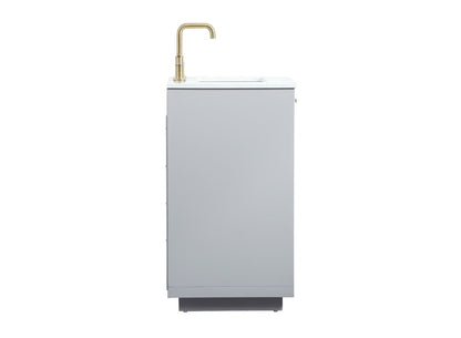 Elegant Furniture & Lighting - Blake 24 inch Single bathroom vanity in grey - VF19424GR veiw 7