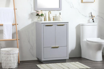 Elegant Furniture & Lighting - Blake 24 inch Single bathroom vanity in grey - VF19424GR veiw 9