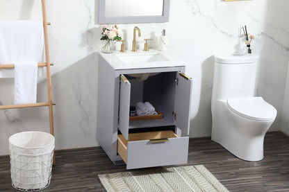 Elegant Furniture & Lighting - Blake 24 inch Single bathroom vanity in grey - VF19424GR veiw 10