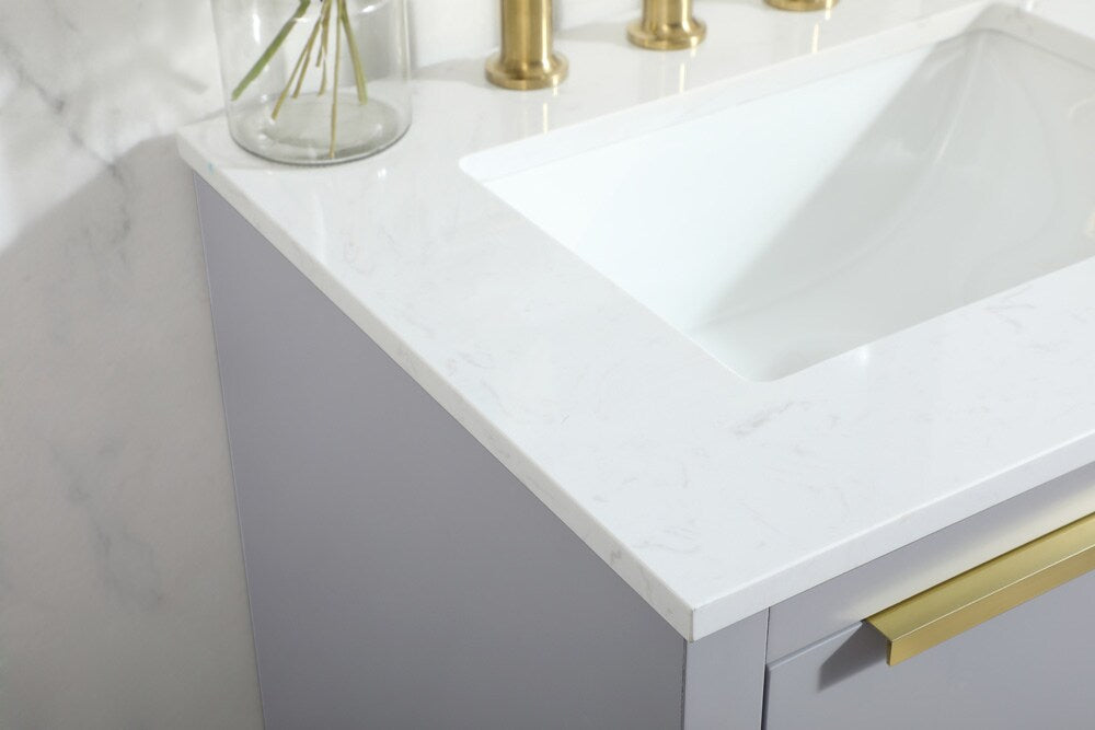 Elegant Furniture & Lighting - Blake 24 inch Single bathroom vanity in grey - VF19424GR veiw 12
