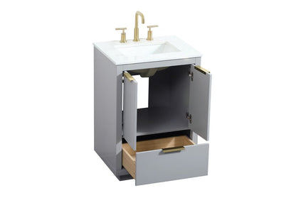 Elegant Furniture & Lighting - Blake 24 inch Single bathroom vanity in grey - VF19424GR veiw 16