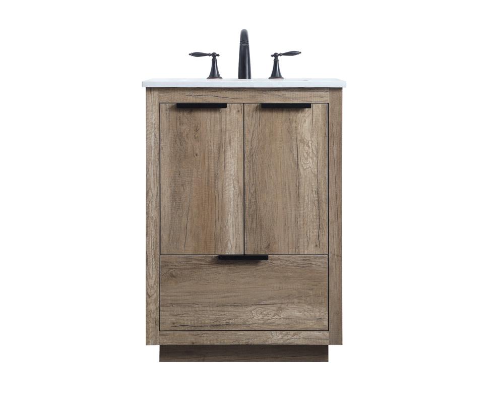 Elegant Furniture & Lighting - Blake 24 Inch SIngle Bathroom Vanity In Natural Oak - VF19424NT veiw 1