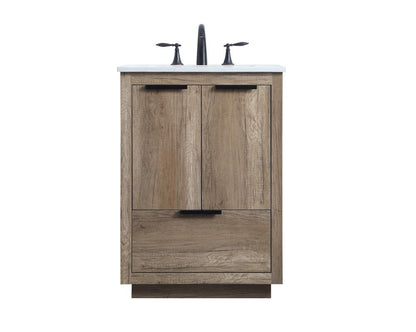 Elegant Furniture & Lighting - Blake 24 Inch SIngle Bathroom Vanity In Natural Oak - VF19424NT veiw 1